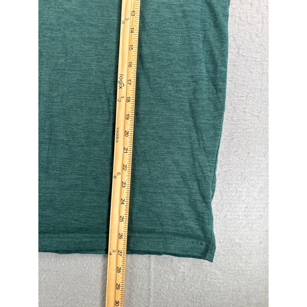 Vans Off The Wall Mens Medium Green Heathered Lightweight Raglan Hoodie Shirt - Picture 5 of 9
